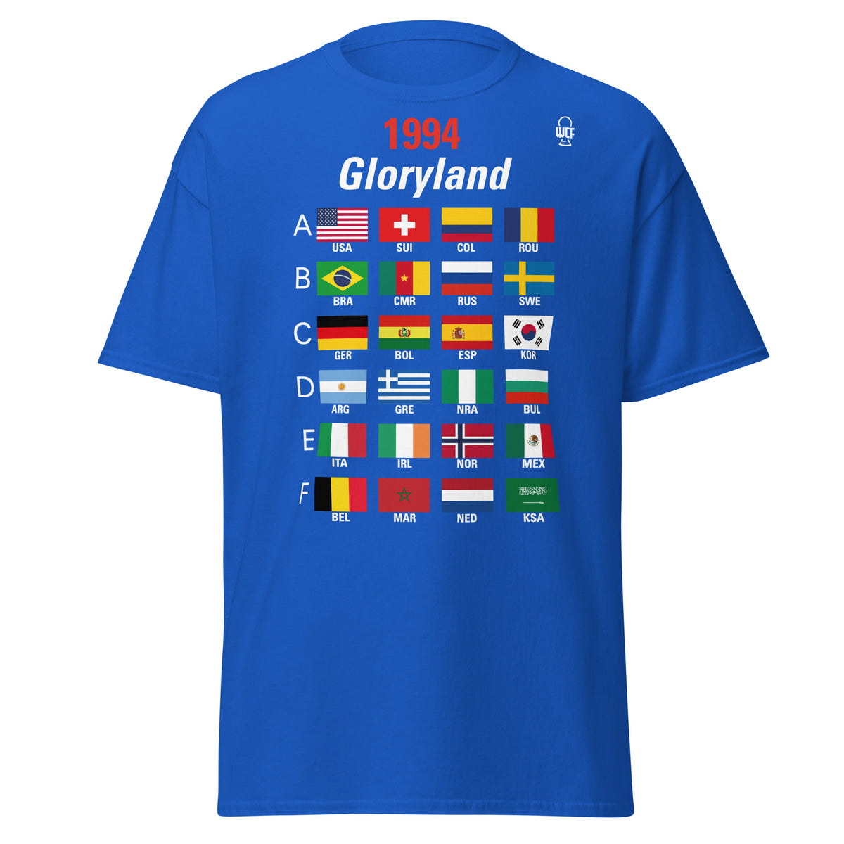 サッカー ワールドカップ 94アメリカ大会 チケット半券 tシャツ 雑誌 mens-classic-tee-royal-front-